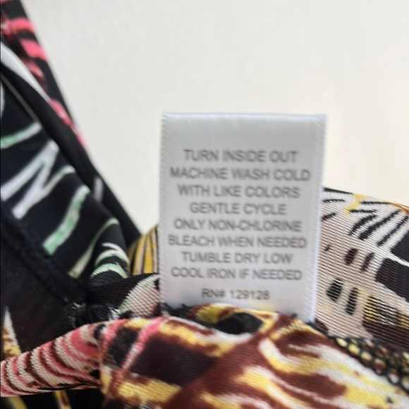 Tropical Black and White Palm Leaf Swim Coverup - Picture 4 of 8